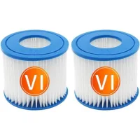 Lot De 2 Cartouches Filtrantes Pour Spa, Compatibles Avec Les Filtres De Rechange Best-way Taille Vi Et Compatibles Avec Les Spas Lay-z-spa.
