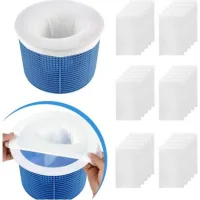 30 Pièces Pool Skimmer Socks, Chaussettes D'Écumeur De Piscine Perfect Filter Savers Pour Panier De Skimmer De Filtre, Doublure D'Écran En Maille Ultra Fine Pour Panier De Piscine