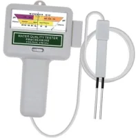 Testeur De Qualité De L'Eau, Moniteur Numérique Portable, Testeur De Qualité De L'Eau Ph Analysant Le Kit De Test De Piscine De Chlore (blanc)