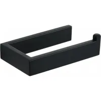 Bravix Dérouleur Porte Papier Toilette Mural, Support Porte Rouleau Papier Toilette En Acier Inoxydable Pour Salle De Bain Ou Cuisine, 14cm, Noir Mat