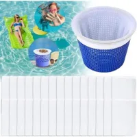 30 Pièces Chaussettes Skimmer Reutilisable Filtres En Tissu De Nylon Élastique Pour Peuvent Emprisonner Pollen Feuilles Cheveux