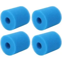 Cartouche D'Éponge De Filtre De Piscine De Type H De 4 Pièces, Éponge De Rechange De Cartouches De Mousse De Filtre De Piscine Pour La Pompe De Piscine