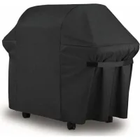 Housse Barbecue Bâche De Protection Bbq Couverture De Gril Anti-uv/anti-l'eau/anti-l'humidité Imperméable Extérieur Barbuae Grill Noir Pour Weber Brinkmann 420d Oxford（152x76x121cm）,