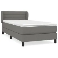 Maison Exclusive - Cama Box Spring Con Colchón Tela Gris Oscuro 1