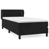 Maison Exclusive - Cama Box Spring Con Colchón Terciopelo Negro 1