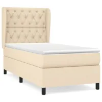 Maison Exclusive - Cama Box Spring Con Colchón Tela Color Crema 8