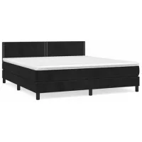 Maison Exclusive - Cama Box Spring Con Colchón Terciopelo Negro 1