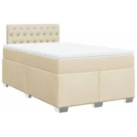 Maison Exclusive - Cama Box Spring Con Colchón Tela Color Crema 1