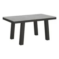 Mesa Extensible 90x160/420 Cm Bridge Evolution Cemento Estructura Antracita