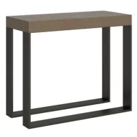 Consola Extensible 90x40/196 Cm Elettra Small Gris Paloma Estructura Antracita