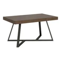 Mesa Extensible 90x140/400 Cm Booster Nogal Patas Antracita