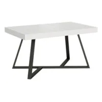 Mesa Extensible 90x160/420 Cm Booster Fresno Blanco Patas Antracita