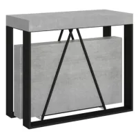 Consola Extensible 90x40/196 Cm Sketa Small Cemento Estructura Antracita