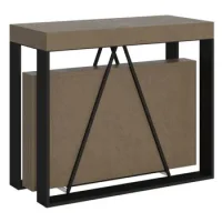 Consola Extensible 90x40/300cm Sketa Gris Paloma Estructura Antracita