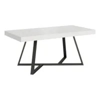 Mesa Extensible 90x200/304 Cm Booster Fresno Blanco Patas Antracita