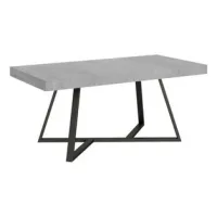Mesa Extensible 90x200/304 Cm Booster Cemento Patas Antracita