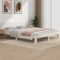 Vidaxl - Estructura De Cama Sin Colchón Madera De Pino Blanco 160x200 Cm