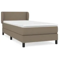 Maison Exclusive - Cama Box Spring Con Colchón Tela Gris Taupe 90