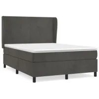 Maison Exclusive - Cama Box Spring Con Colchón Terciopelo Gris Os