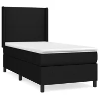 Maison Exclusive - Cama Box Spring Con Colchón Tela Negro 100x200