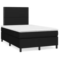 Maison Exclusive - Cama Box Spring Con Colchón Tela Negro 120x200