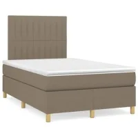 Maison Exclusive - Cama Box Spring Con Colchón Tela Gris Taupe 12