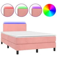 Maison Exclusive - Cama Box Spring Con Colchón Y Led Terciopelo R