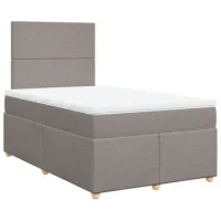 Maison Exclusive - Cama Box Spring Con Colchón Tela Gris Taupe 12