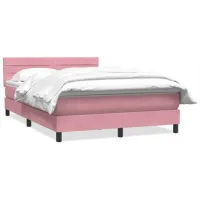 Maison Exclusive - Cama Box Spring Con Colchón Terciopelo Rosa 14