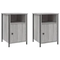 Maison Exclusive - Mesitas De Noche 2 Uds Madera Contrachapada Gr
