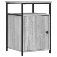 Maison Exclusive - Mesita De Noche Madera Contrachapada Gris Sono