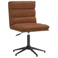 Silla De Comedor De Cuero Sintético Marrón Vidaxl