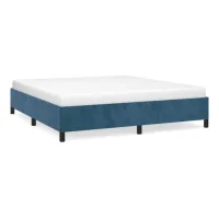 Estructura de cama de terciopelo azul 180x200 cm