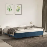 Vidaxl - Estructura De Cama Sin Colchón Terciopelo Azul Oscuro 180x200cm