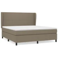 Maison Exclusive - Cama Box Spring Con Colchón Tela Gris Taupe 16