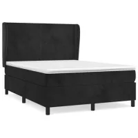 Maison Exclusive - Cama Box Spring Con Colchón Terciopelo Negro 1