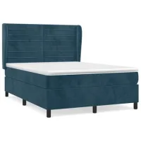 Maison Exclusive - Cama Box Spring Con Colchón Terciopelo Azul Os