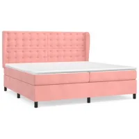 Maison Exclusive - Cama Box Spring Con Colchón Terciopelo Rosa 20