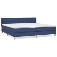 Maison Exclusive - Cama Box Spring Con Colchón Tela Azul 180x200