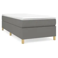 Maison Exclusive - Cama Box Spring Con Colchón Tela Gris Oscuro 9