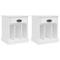 Maison Exclusive - Mesitas De Noche 2 Unidades Color Blanco 43x36