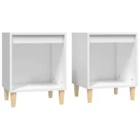 Maison Exclusive - Mesitas De Noche 2 Unidades Color Blanco 40x35