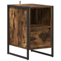 Maison Exclusive - Mesa De Noche Roble Ahumado 39,5 X 30 X 50 Cm