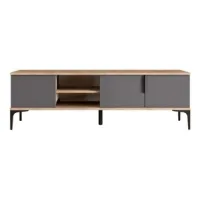 Mueble Tv De Madera "tarz" 180 X 33 X 49 Cm - Antracita