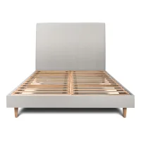 Cama 150x200 Cm Con Cabecero Tapizado - Tejido Terciopelo