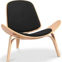 Butaca De Diseño - Sillón Escandinavo - Tapizado Tela - Lucy Negro