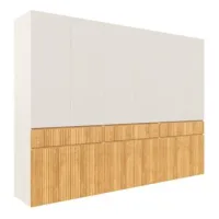Armario De Puertas Batientes,270x50x200cm,con 12 Puertas,roble Claro