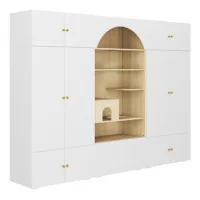 Armario/mueble Para Animales,270x50x200cm,blanco Y Efecto Madera