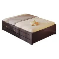 Cama Nido De Madera 90x200 Cm,con 3 Cajones,café