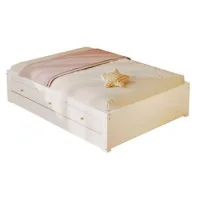 Cama Nido De Madera 90x200 Cm,con 3 Cajones,blanco